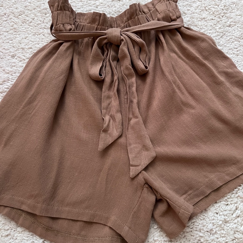 Tan Paperbag Shorts Medium